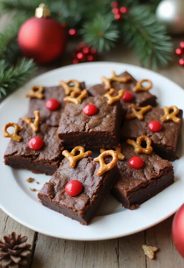 30 Christmas Baking Ideas That Smell Like Holiday Magic 4 30 Christmas Baking Ideas That Smell Like Holiday Magic - 4. Reindeer Brownies