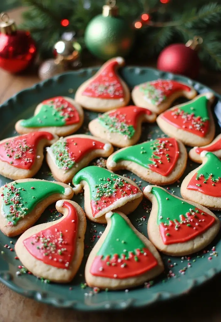 30 Christmas Baking Ideas That Smell Like Holiday Magic 5 30 Christmas Baking Ideas That Smell Like Holiday Magic - 5. Elf Hat Cookies