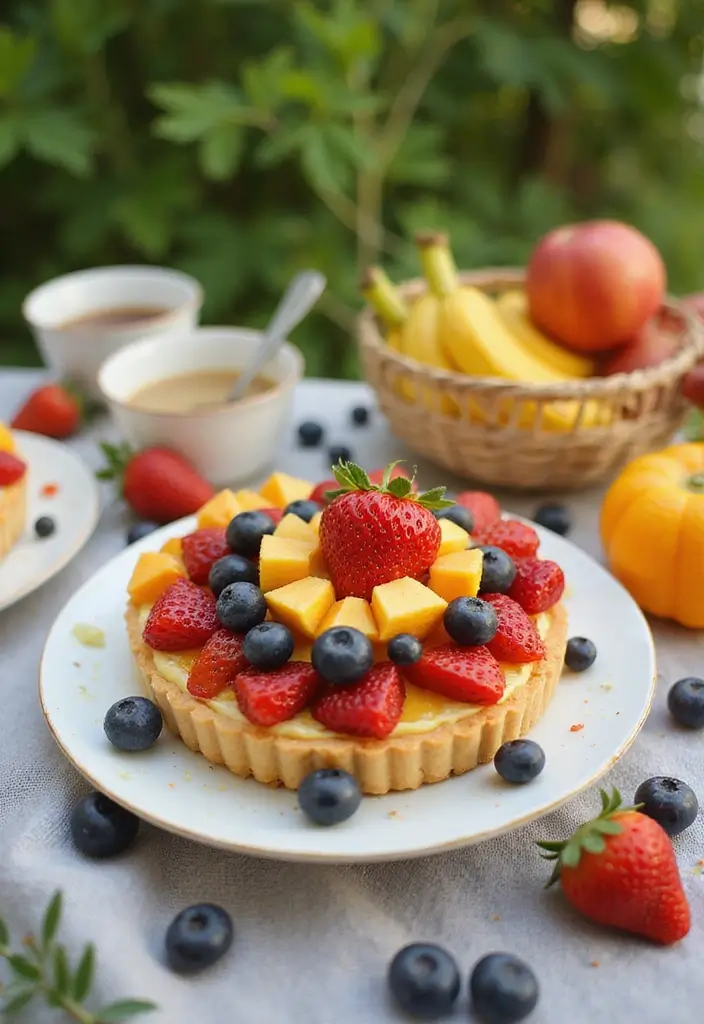 30 Cool 20th Birthday Cake Ideas for an Unforgettable Party 15 30 Cool 20th Birthday Cake Ideas for an Unforgettable Party - 15. Fun Fruit Tart Cake