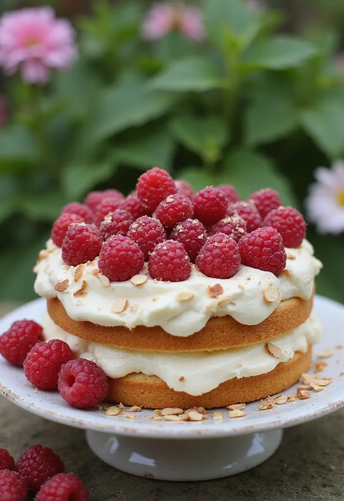 30 Cool 20th Birthday Cake Ideas for an Unforgettable Party 16 30 Cool 20th Birthday Cake Ideas for an Unforgettable Party - 16. Raspberry Almond Cake