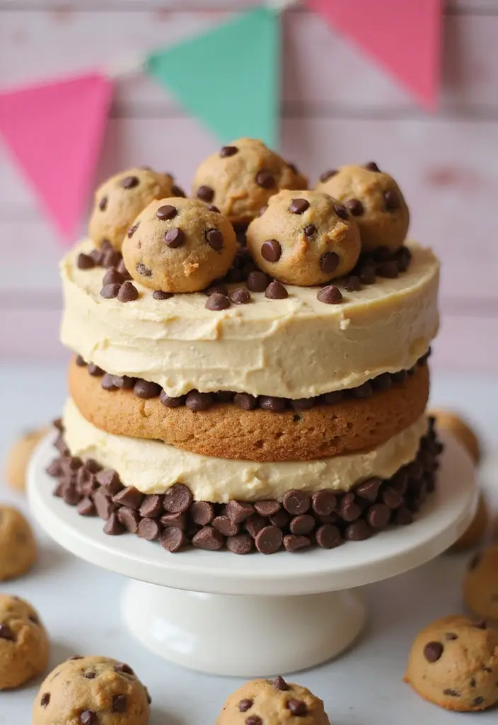 30 Cool 20th Birthday Cake Ideas for an Unforgettable Party 29 30 Cool 20th Birthday Cake Ideas for an Unforgettable Party - 29. Cookie Dough Cake