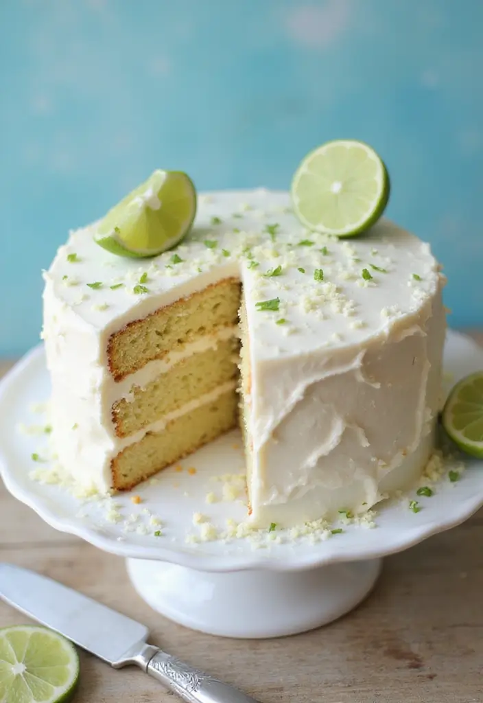 30 Cool 20th Birthday Cake Ideas for an Unforgettable Party 3 30 Cool 20th Birthday Cake Ideas for an Unforgettable Party - 3. Coconut Lime Cake