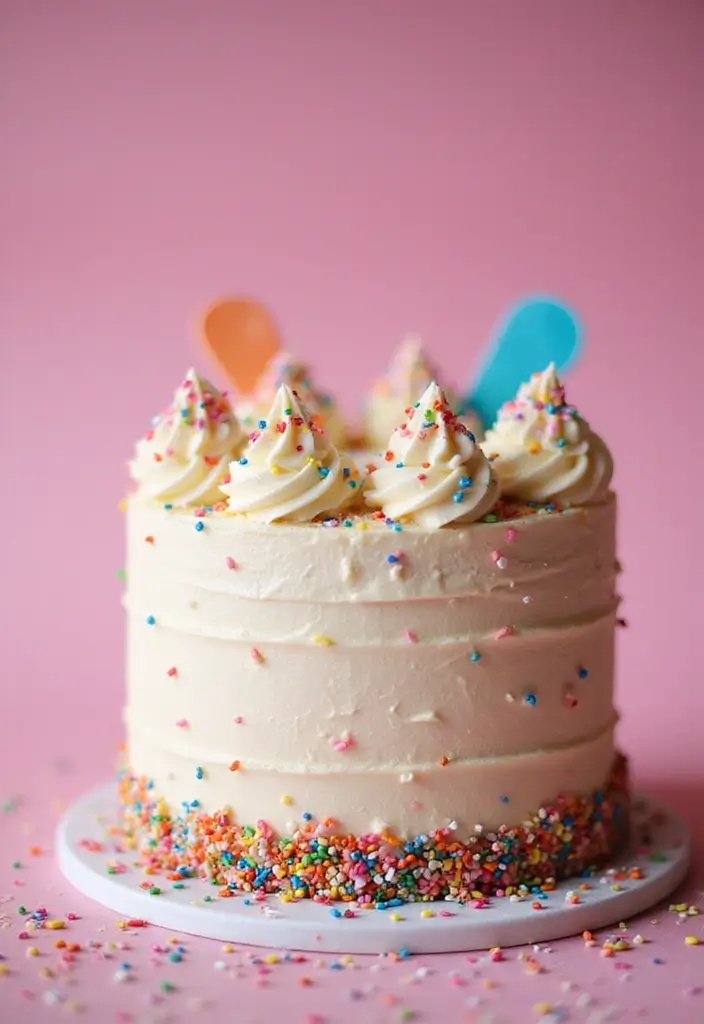 30 Cool 20th Birthday Cake Ideas for an Unforgettable Party 5 30 Cool 20th Birthday Cake Ideas for an Unforgettable Party - 5. Funfetti Cake