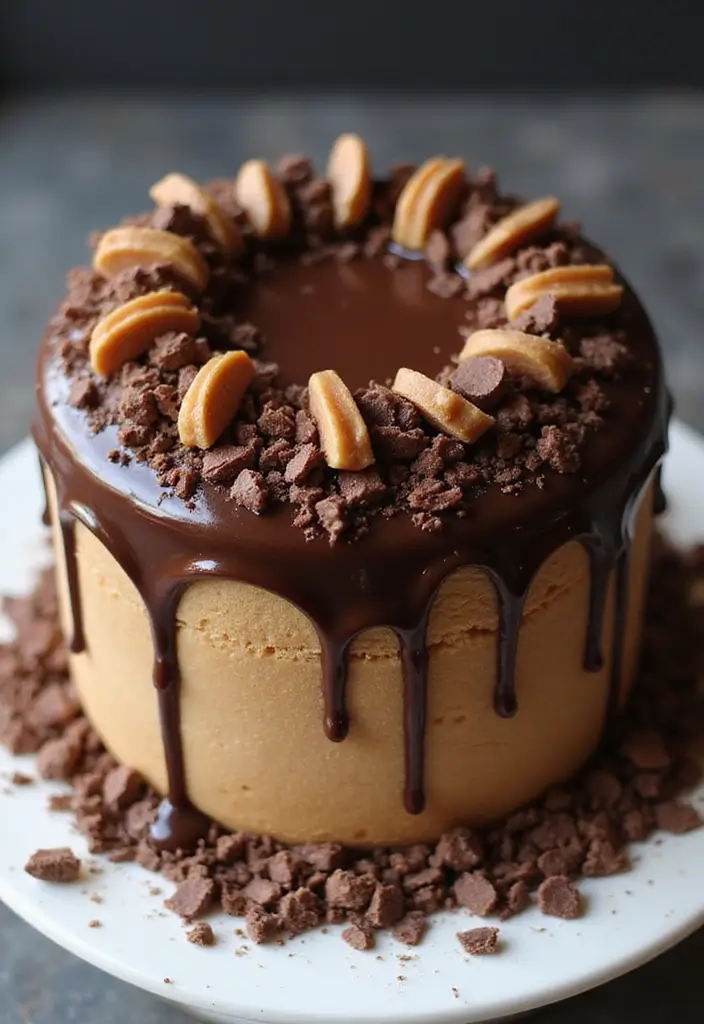 30 Cool 20th Birthday Cake Ideas for an Unforgettable Party 8 30 Cool 20th Birthday Cake Ideas for an Unforgettable Party - 8. Peanut Butter Chocolate Cake