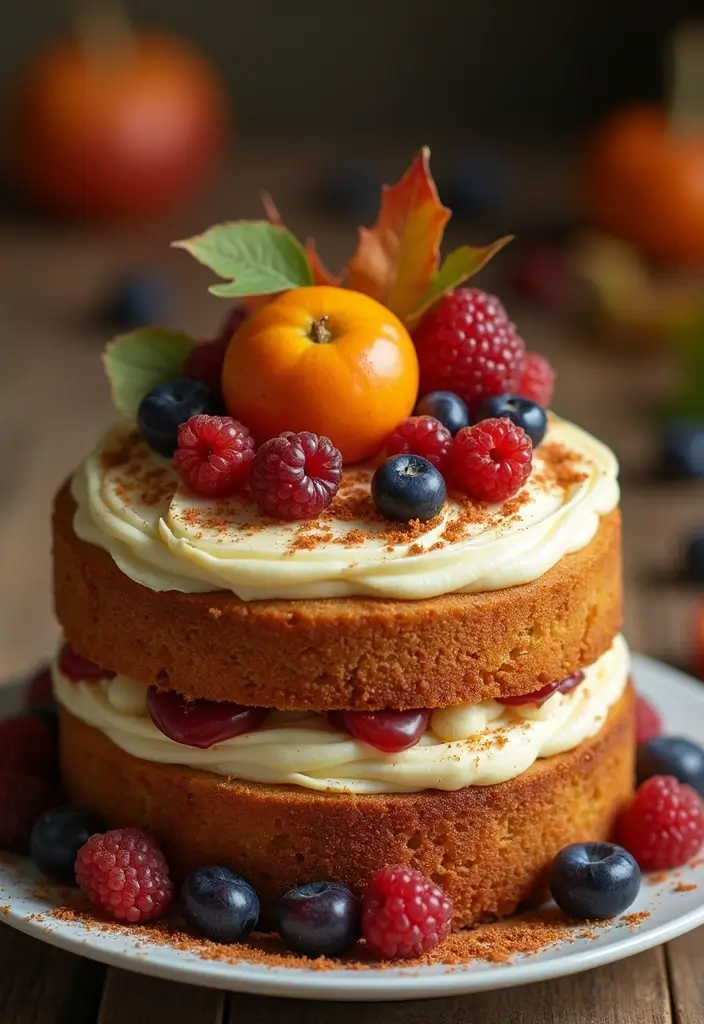30 Creative Cake Design Ideas That Will Wow Your Guests 16 30 Creative Cake Design Ideas That Will Wow Your Guests - 16. Seasonal Harvest Cake