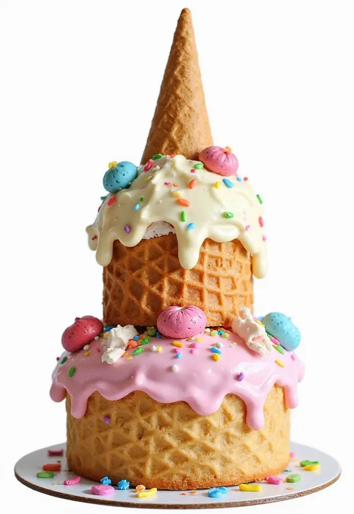 30 Creative Cake Design Ideas That Will Wow Your Guests 17 30 Creative Cake Design Ideas That Will Wow Your Guests - 17. Ice Cream Cone Cake