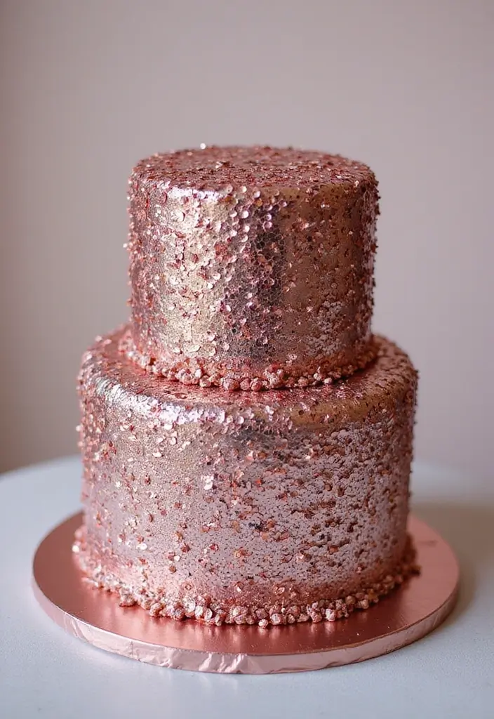 30 Creative Cake Design Ideas That Will Wow Your Guests 30 30 Creative Cake Design Ideas That Will Wow Your Guests - 30. Sassy Sequin Cake