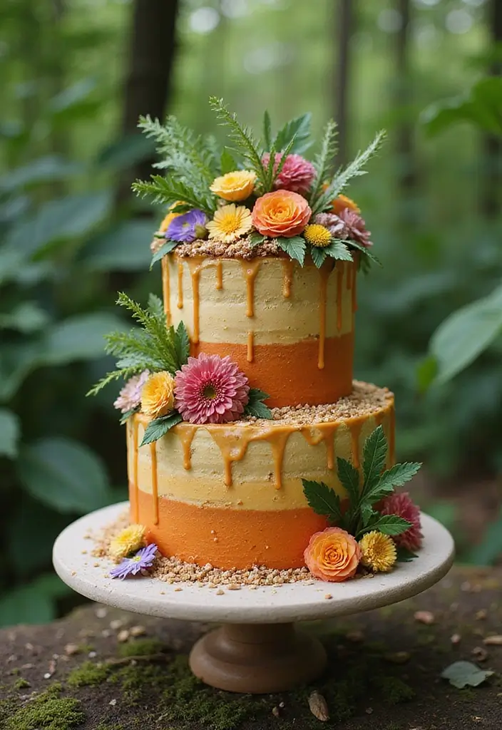 30 Disney Princess Cake Ideas Perfect for Magical Birthdays 19 30 Disney Princess Cake Ideas Perfect for Magical Birthdays - 19. Pocahontas' Nature's Colors Cake