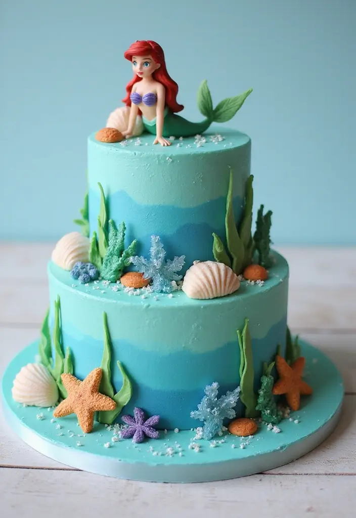30 Disney Princess Cake Ideas Perfect for Magical Birthdays 2 30 Disney Princess Cake Ideas Perfect for Magical Birthdays - 2. Ariel's Under the Sea Delight