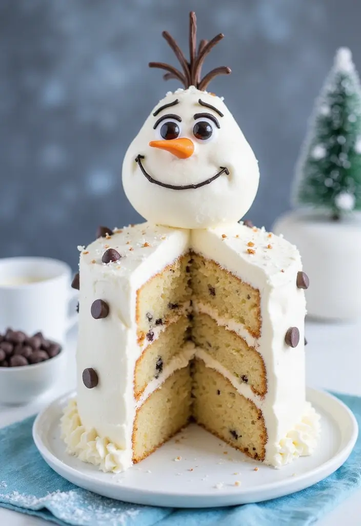 30 Disney Princess Cake Ideas Perfect for Magical Birthdays 20 30 Disney Princess Cake Ideas Perfect for Magical Birthdays - 20. Anna's Snowman Cake
