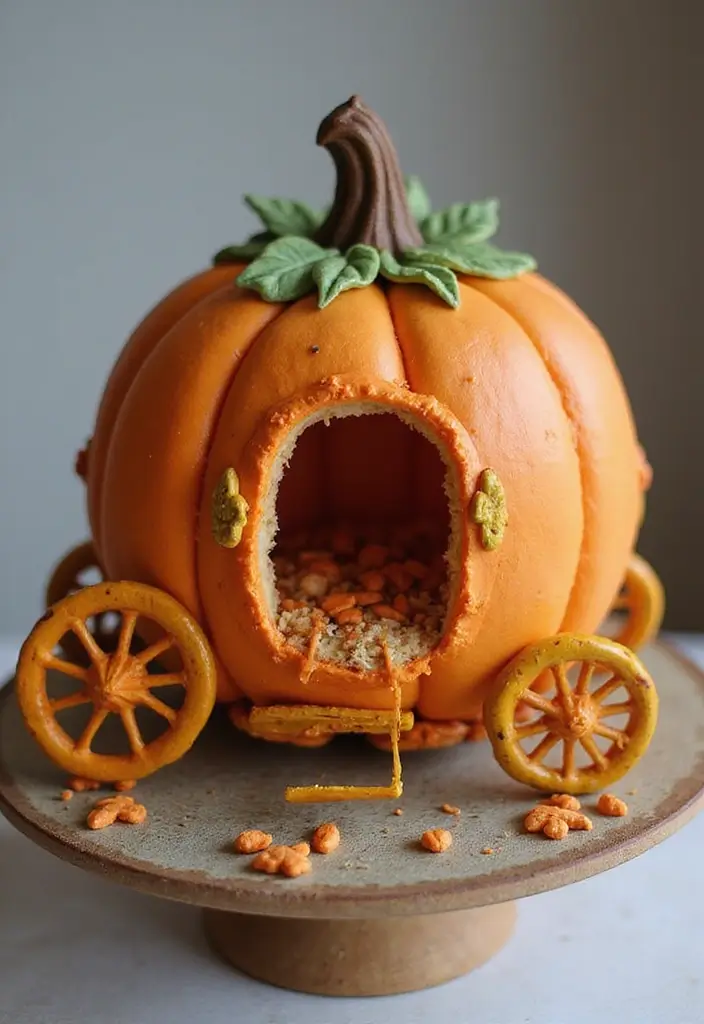 30 Disney Princess Cake Ideas Perfect for Magical Birthdays 21 30 Disney Princess Cake Ideas Perfect for Magical Birthdays - 21. Cinderella's Pumpkin Carriage Cake