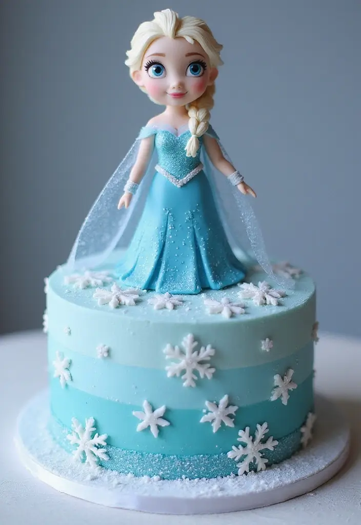 30 Disney Princess Cake Ideas Perfect for Magical Birthdays 27 30 Disney Princess Cake Ideas Perfect for Magical Birthdays - 27. Elsa's Frozen Wonderland Cake
