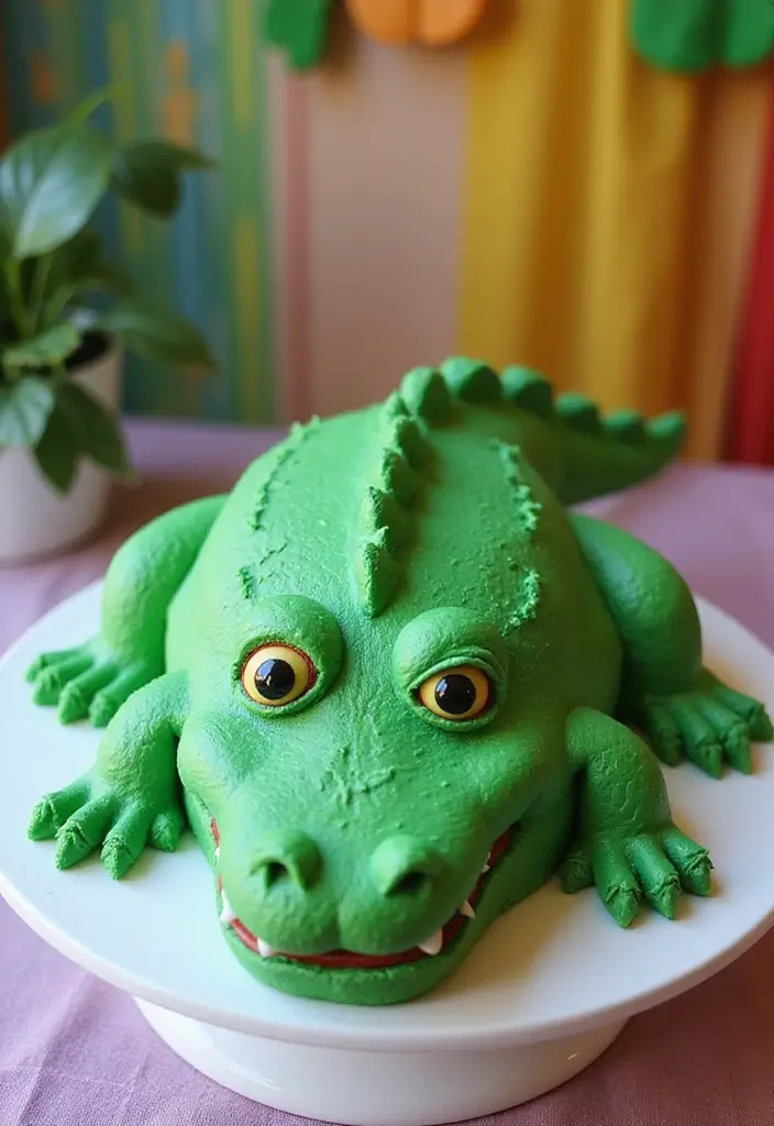 30 Disney Princess Cake Ideas Perfect for Magical Birthdays 5 30 Disney Princess Cake Ideas Perfect for Magical Birthdays - 5. Tiana's Alligator Cake
