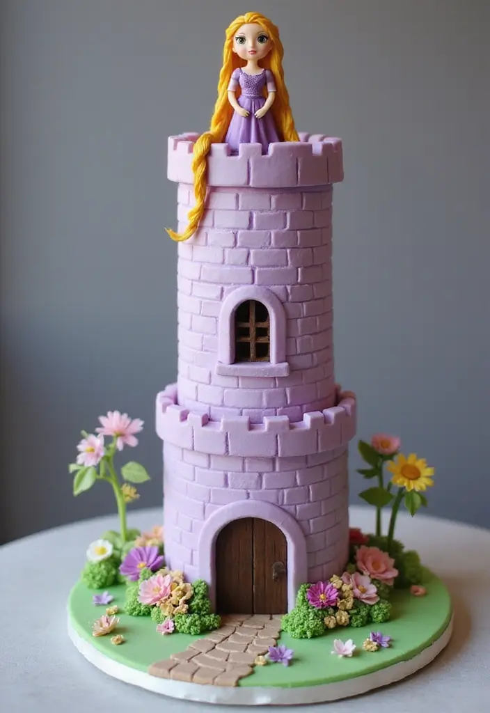 30 Disney Princess Cake Ideas Perfect for Magical Birthdays 7 30 Disney Princess Cake Ideas Perfect for Magical Birthdays - 7. Rapunzel’s Tower Cake