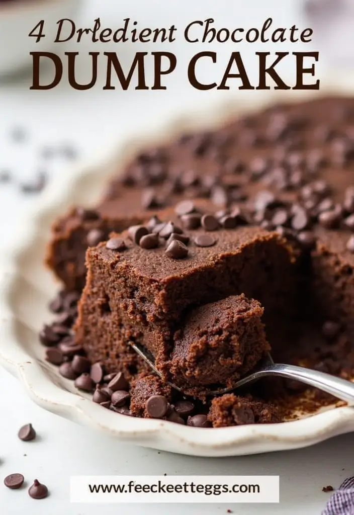 30 Dump Cake Recipes That Are Surprisingly Delicious for Mother's Day 21 30 Dump Cake Recipes That Are Surprisingly Delicious for Mother's Day - 21. 4-Ingredient Chocolate Dump Cake