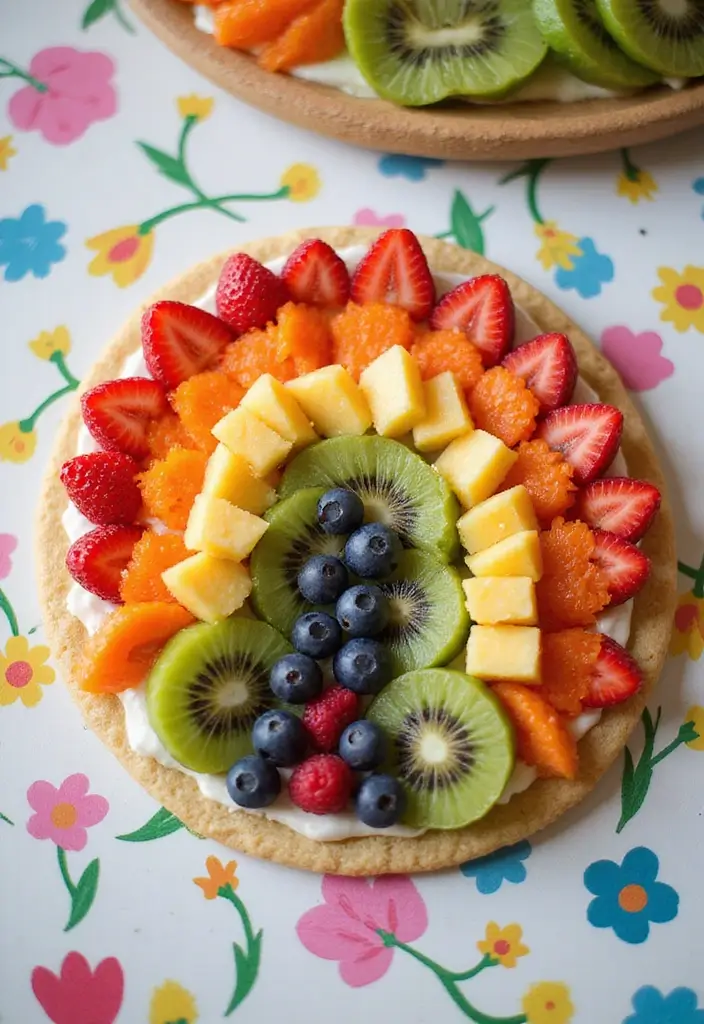 30 Easter Baking Recipes That Will Brighten Up Your Table 18 30 Easter Baking Recipes That Will Brighten Up Your Table - 18. Rainbow Fruit Pizza