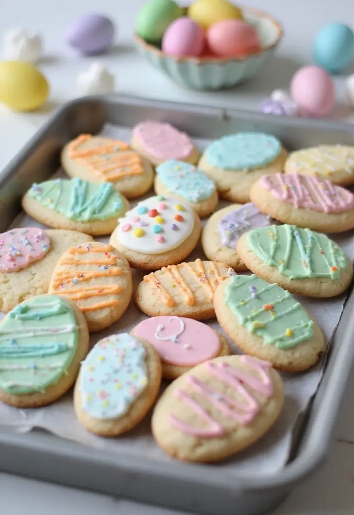 30 Easter Baking Recipes That Will Brighten Up Your Table 2 30 Easter Baking Recipes That Will Brighten Up Your Table - 2. Fun Easter Egg Cookies