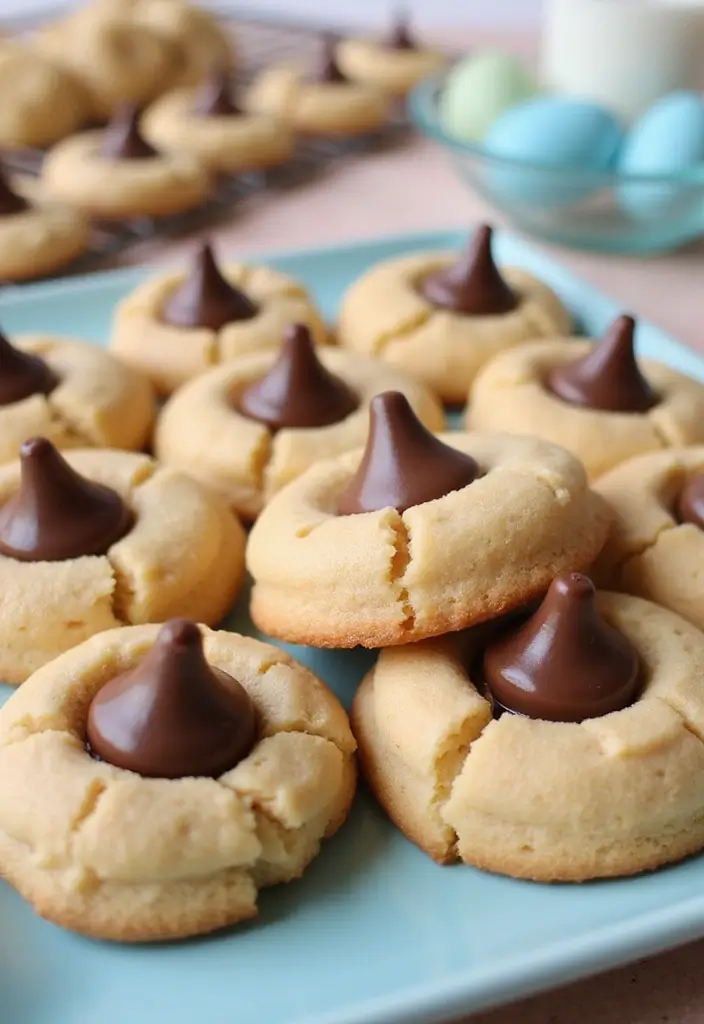 30 Easter Baking Recipes That Will Brighten Up Your Table 24 30 Easter Baking Recipes That Will Brighten Up Your Table - 24. Peanut Butter Blossom Cookies