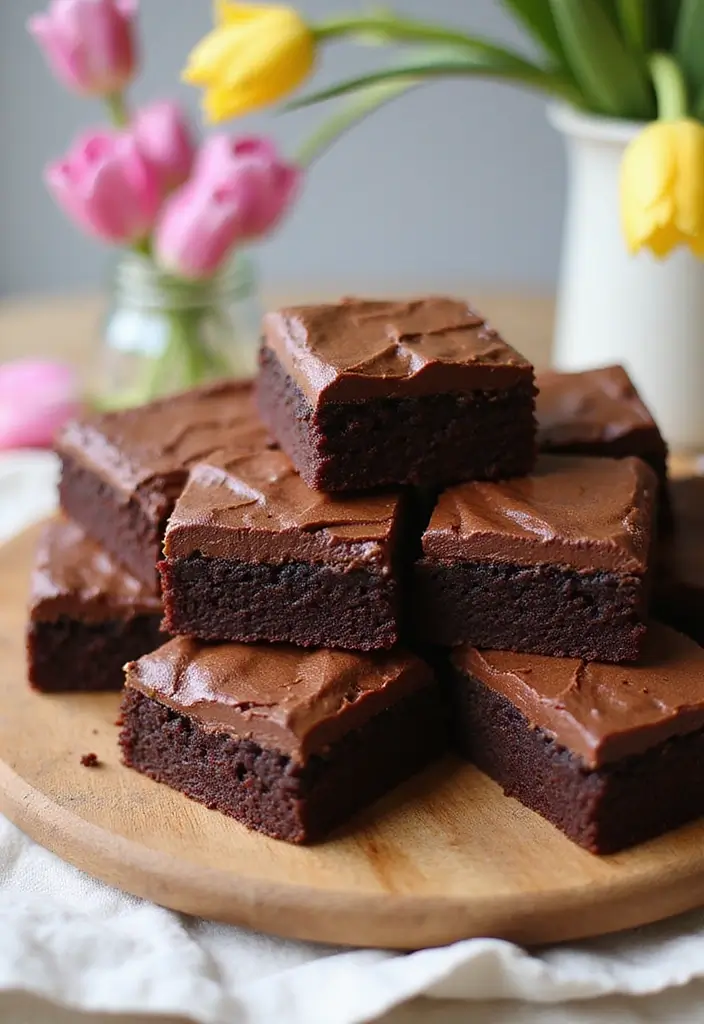 30 Easter Baking Recipes That Will Brighten Up Your Table 28 30 Easter Baking Recipes That Will Brighten Up Your Table - 28. Chocolate Frosted Brownies