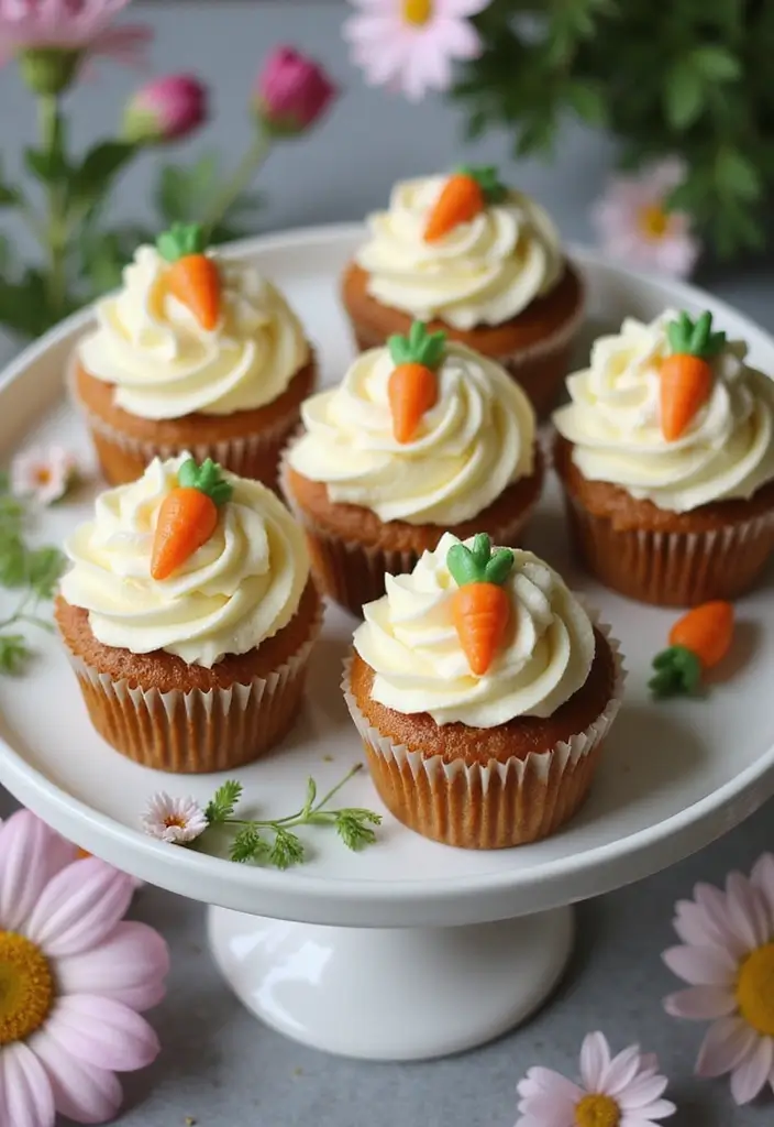 30 Easter Baking Recipes That Will Brighten Up Your Table 3 30 Easter Baking Recipes That Will Brighten Up Your Table - 3. Carrot Cake Cupcakes