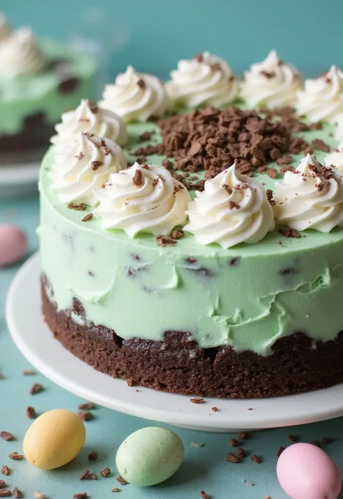 30 Easter Baking Recipes That Will Brighten Up Your Table 30 30 Easter Baking Recipes That Will Brighten Up Your Table - 30. Mint Chocolate Chip Ice Cream Cake