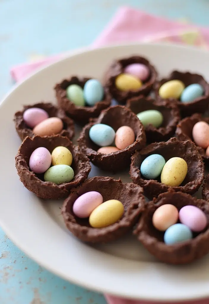 30 Easter Baking Recipes That Will Brighten Up Your Table 6 30 Easter Baking Recipes That Will Brighten Up Your Table - 6. Chocolate Coconut Nests
