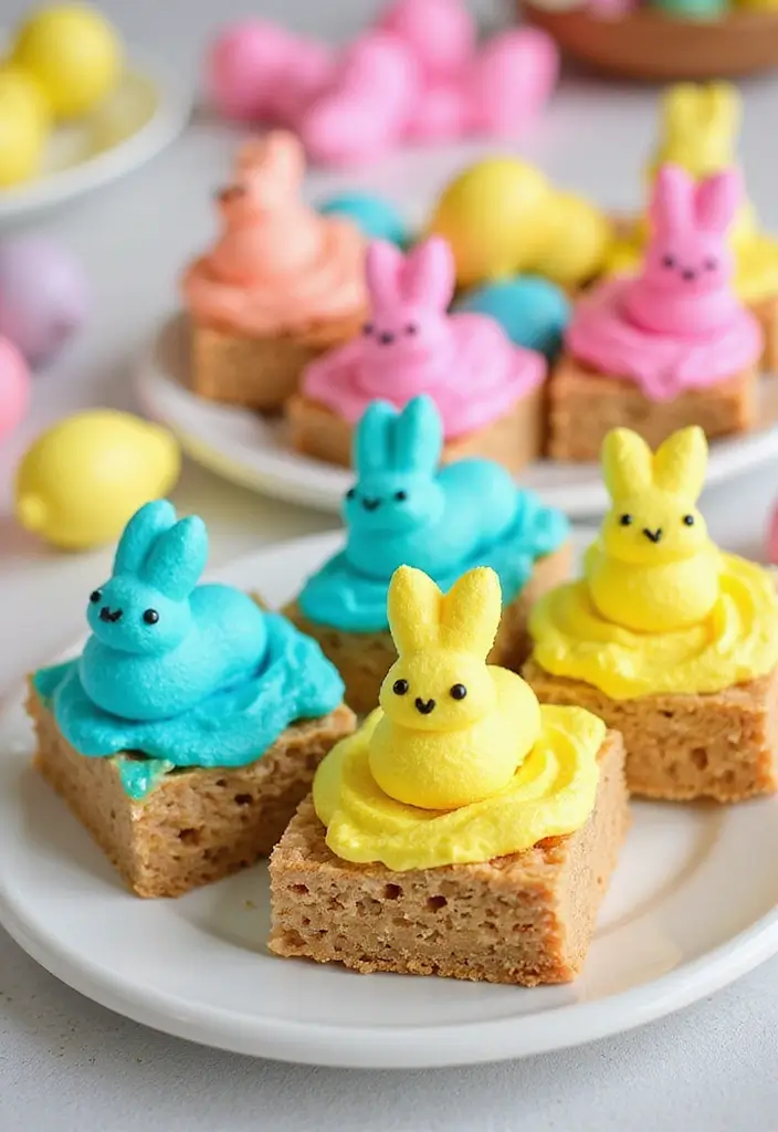 30 Easter Baking Recipes That Will Brighten Up Your Table 7 30 Easter Baking Recipes That Will Brighten Up Your Table - 7. Peeps Rice Krispie Treats