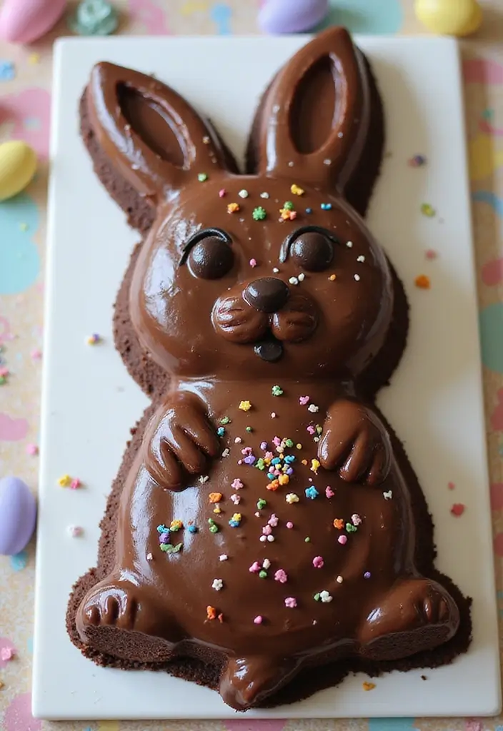 30 Easter Baking Recipes That Will Brighten Up Your Table 8 30 Easter Baking Recipes That Will Brighten Up Your Table - 8. Chocolate Bunny Cake