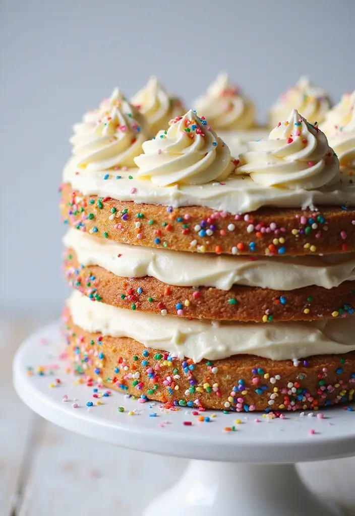 30 Easy Bake Desserts That Save Time but Impress Everyone 22 30 Easy Bake Desserts That Save Time but Impress Everyone - 22. Funfetti Cake