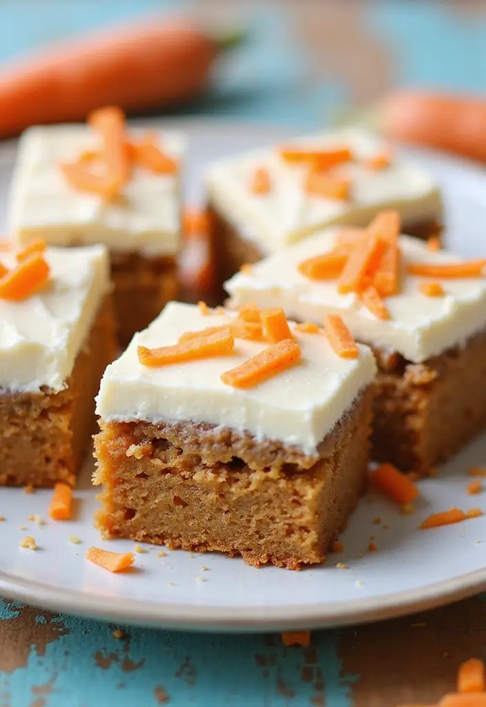 30 Easy Bake Desserts That Save Time but Impress Everyone 7 30 Easy Bake Desserts That Save Time but Impress Everyone - 7. Carrot Cake Bars