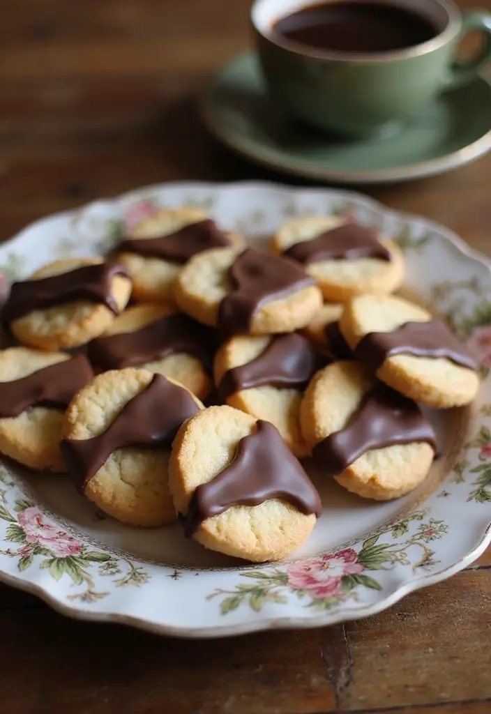30 Easy Bake Sale Ideas That Everyone Will Love 16 30 Easy Bake Sale Ideas That Everyone Will Love - 16. Chocolate Dipped Shortbread Cookies