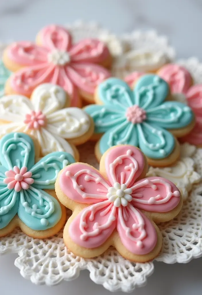 30 Easy Bake Sale Ideas That Everyone Will Love 3 30 Easy Bake Sale Ideas That Everyone Will Love - 3. Floral Sugar Cookies