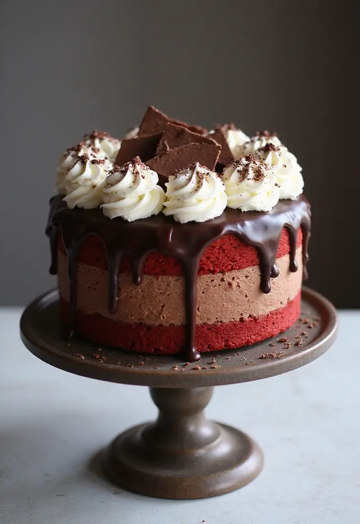 30 Engagement Party Cake Ideas Perfect for Love Celebrations 18 30 Engagement Party Cake Ideas Perfect for Love Celebrations - 18. Red Velvet Chocolate Mousse Cake