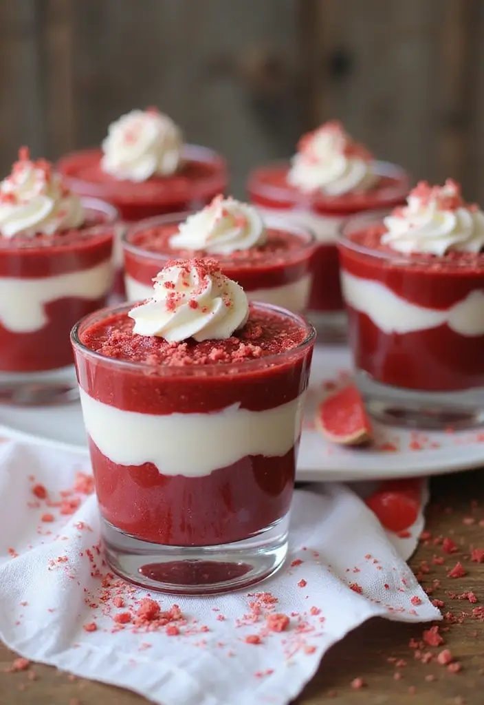 30 Engagement Party Cake Ideas Perfect for Love Celebrations 22 30 Engagement Party Cake Ideas Perfect for Love Celebrations - 22. Red Velvet Pudding Parfaits