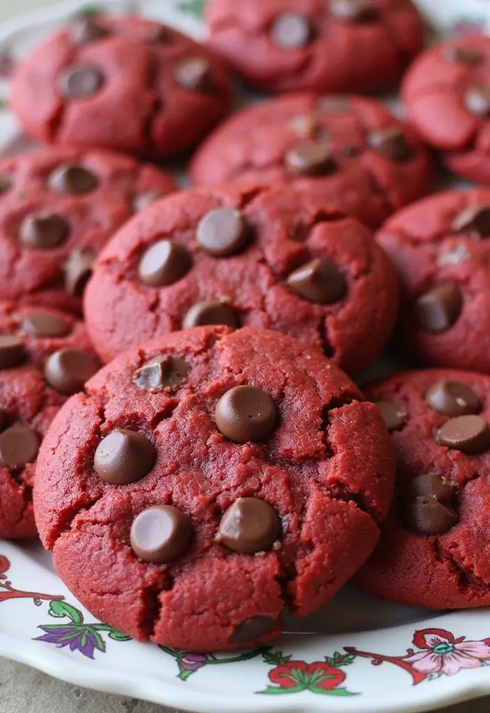 30 Engagement Party Cake Ideas Perfect for Love Celebrations 23 30 Engagement Party Cake Ideas Perfect for Love Celebrations - 23. Red Velvet Chocolate Chip Cookies