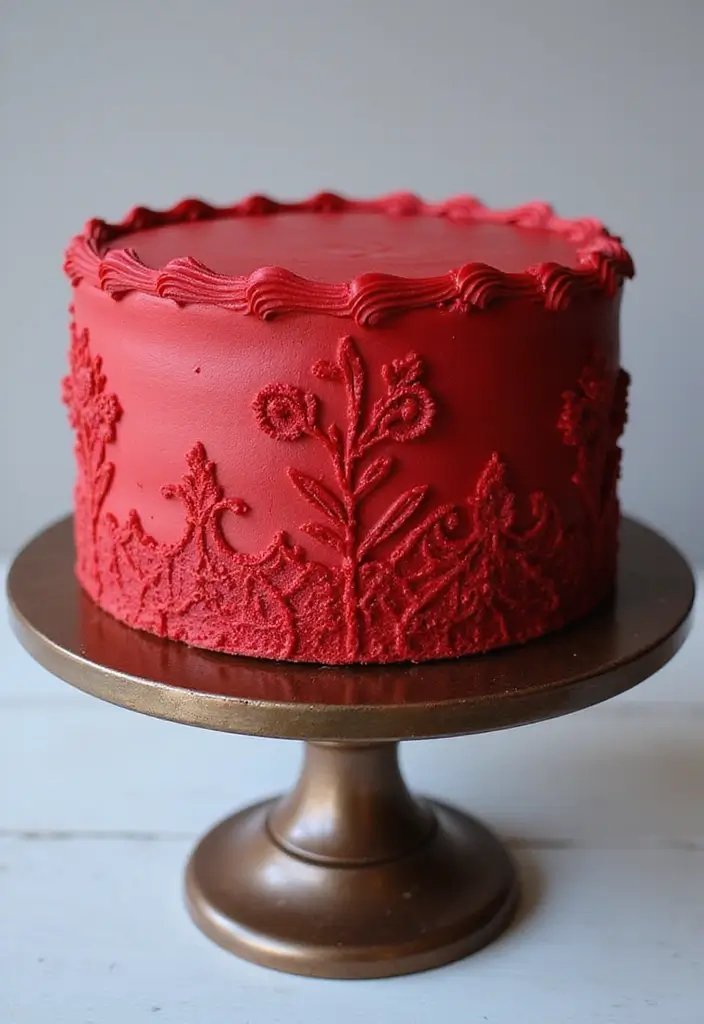 30 Engagement Party Cake Ideas Perfect for Love Celebrations 4 30 Engagement Party Cake Ideas Perfect for Love Celebrations - 4. Fondant-Decorated Red Velvet Cake