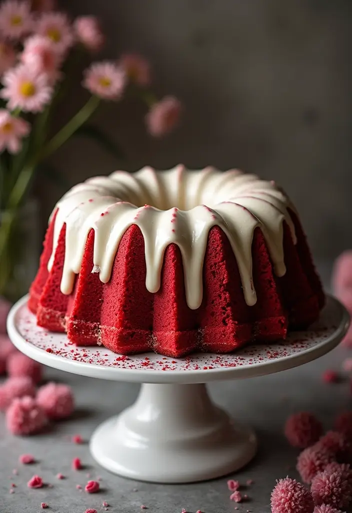 30 Engagement Party Cake Ideas Perfect for Love Celebrations 8 30 Engagement Party Cake Ideas Perfect for Love Celebrations - 8. Red Velvet Bundt Cake