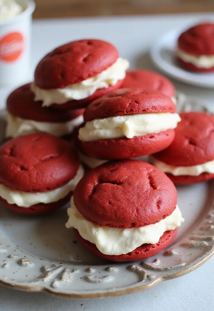 30 Engagement Party Cake Ideas Perfect for Love Celebrations 9 30 Engagement Party Cake Ideas Perfect for Love Celebrations - 9. Red Velvet Whoopie Pies