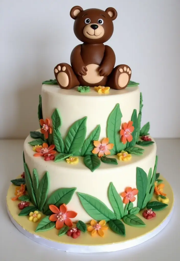 30 First Birthday Cake Ideas That Are Sweet and Memorable 1 30 First Birthday Cake Ideas That Are Sweet and Memorable - 1. Adorable Animal Themed Cake