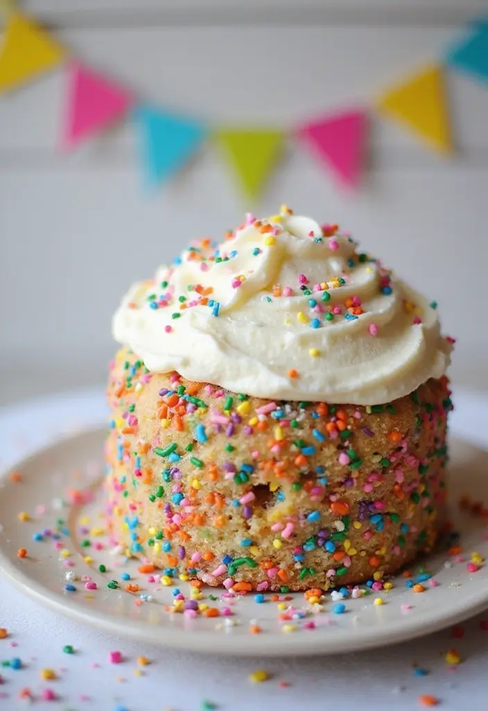 30 First Birthday Cake Ideas That Are Sweet and Memorable 14 30 First Birthday Cake Ideas That Are Sweet and Memorable - 14. Funfetti Cake