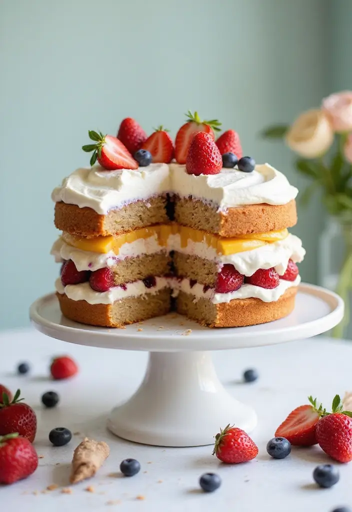 30 First Birthday Cake Ideas That Are Sweet and Memorable 20 30 First Birthday Cake Ideas That Are Sweet and Memorable - 20. Fun Fruit Cake