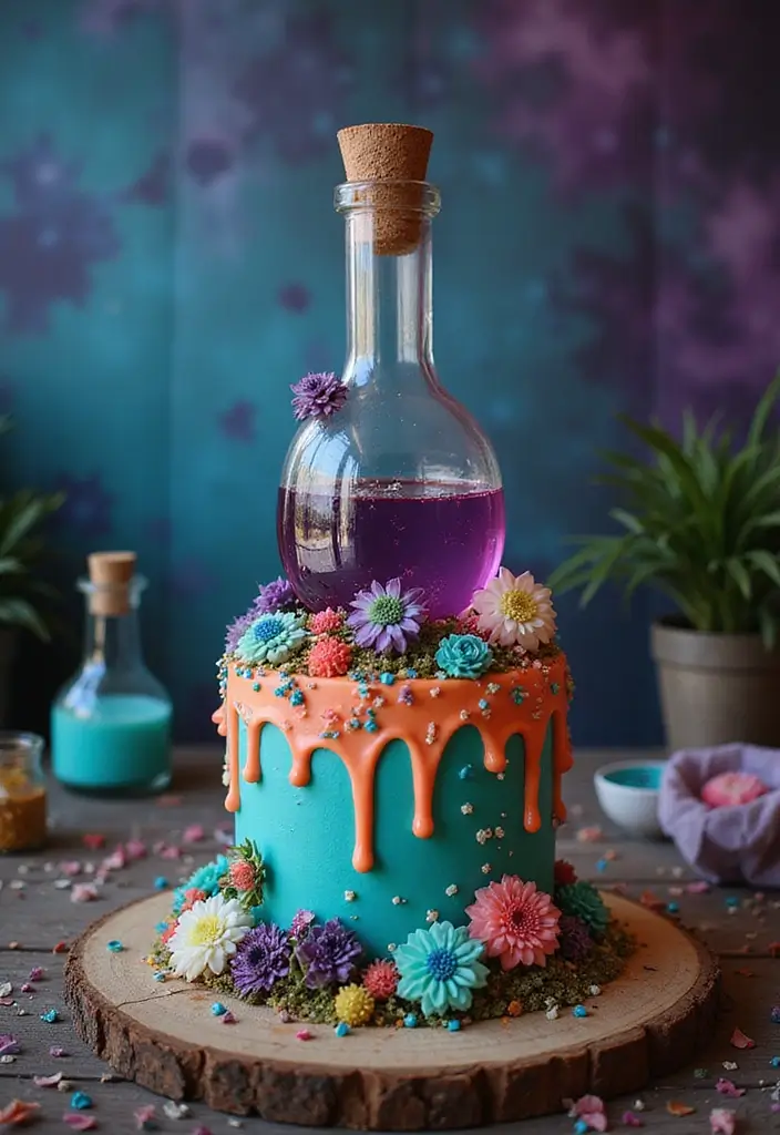 30 First Birthday Cake Ideas That Are Sweet and Memorable 24 30 First Birthday Cake Ideas That Are Sweet and Memorable - 24. Magic Potion Cake