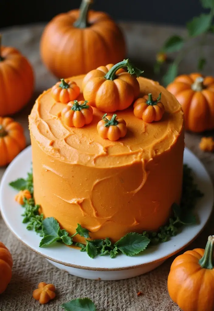 30 First Birthday Cake Ideas for Girls That Melt Hearts 1 30 First Birthday Cake Ideas for Girls That Melt Hearts - 1. Whimsical Pumpkin Patch Cake