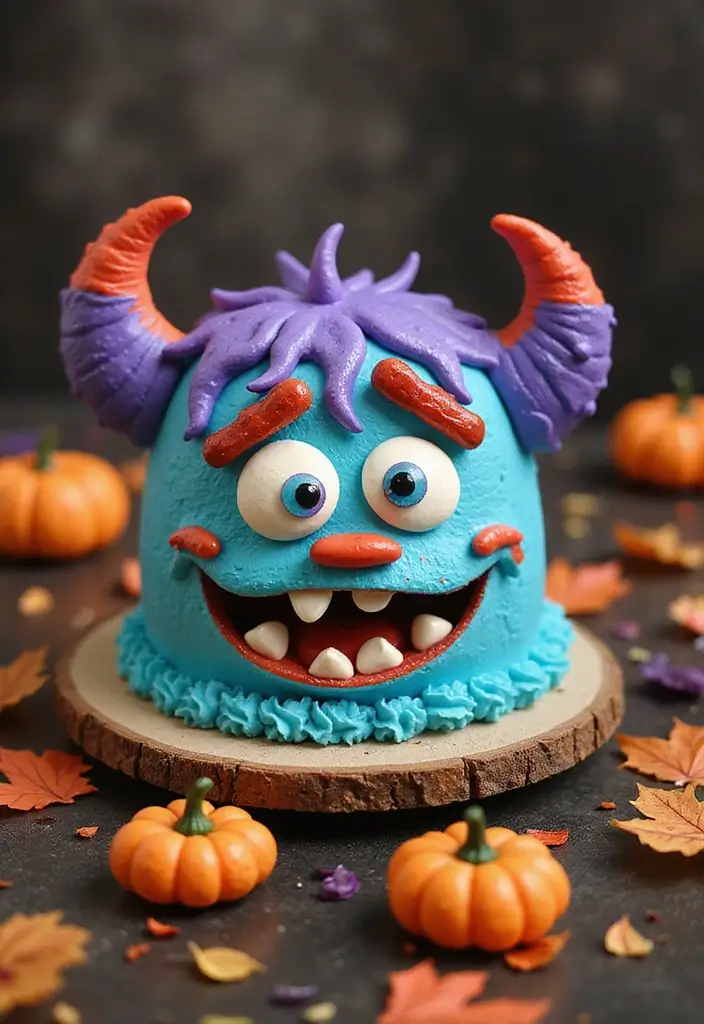 30 First Birthday Cake Ideas for Girls That Melt Hearts 10 30 First Birthday Cake Ideas for Girls That Melt Hearts - 10. Fun Monster Face Cake