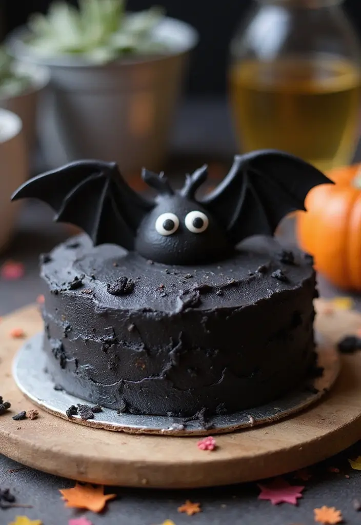 30 First Birthday Cake Ideas for Girls That Melt Hearts 11 30 First Birthday Cake Ideas for Girls That Melt Hearts - 11. Cute Bat Cake
