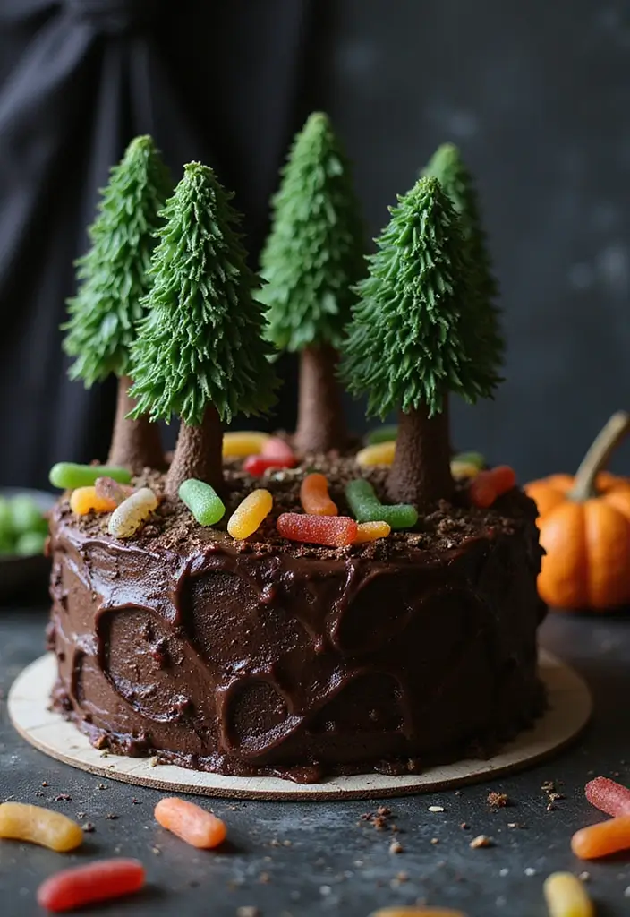30 First Birthday Cake Ideas for Girls That Melt Hearts 18 30 First Birthday Cake Ideas for Girls That Melt Hearts - 18. Haunted Forest Cake