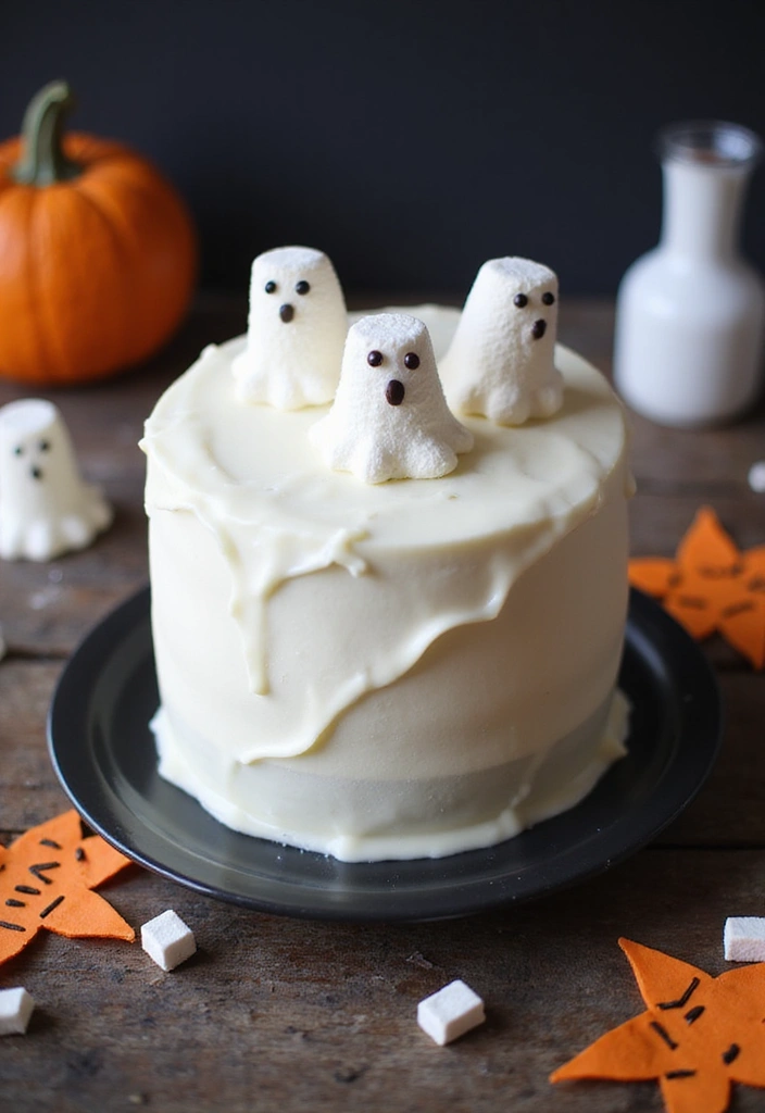 30 First Birthday Cake Ideas for Girls That Melt Hearts 2 30 First Birthday Cake Ideas for Girls That Melt Hearts - 2. Ghostly Marshmallow Cake