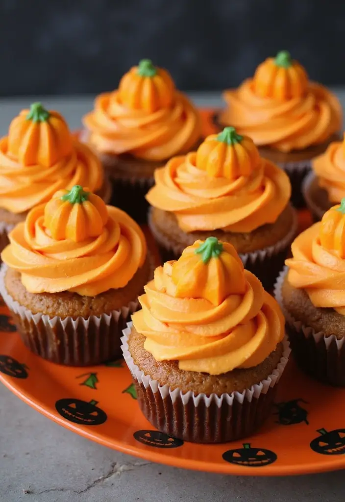 30 First Birthday Cake Ideas for Girls That Melt Hearts 26 30 First Birthday Cake Ideas for Girls That Melt Hearts - 26. Playful Pumpkin Cupcakes