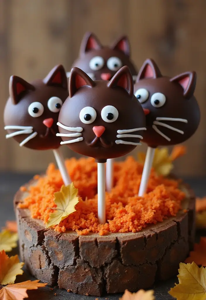 30 First Birthday Cake Ideas for Girls That Melt Hearts 7 30 First Birthday Cake Ideas for Girls That Melt Hearts - 7. Scary Cat Cake Pops
