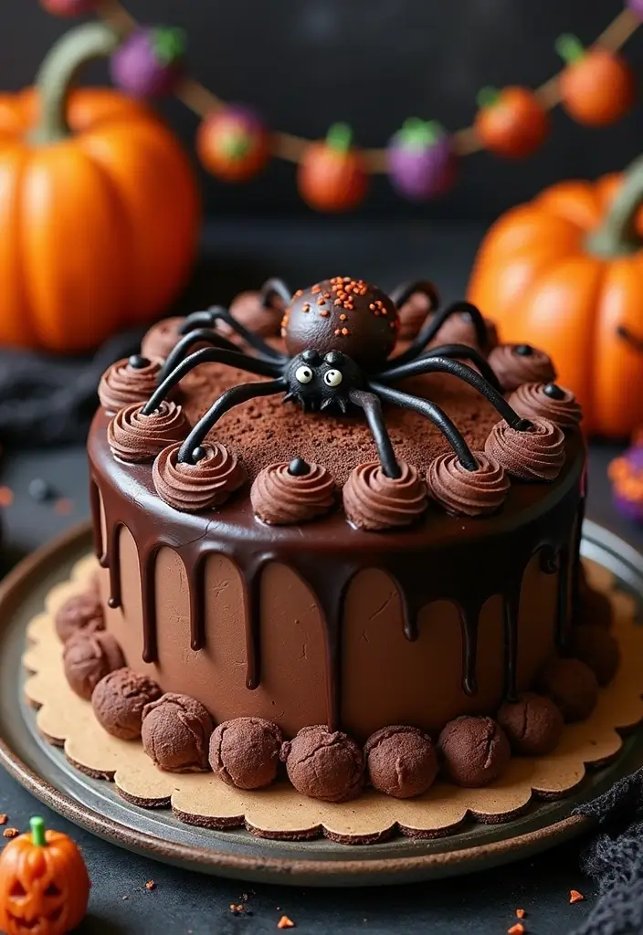 30 First Birthday Cake Ideas for Girls That Melt Hearts 8 30 First Birthday Cake Ideas for Girls That Melt Hearts - 8. Festive Spider Cake